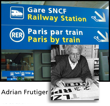 Adrian Frutiger e sua fonte em Paris