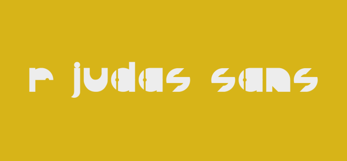 Clique para conhecer mais sobre a fonte R Judas Sans